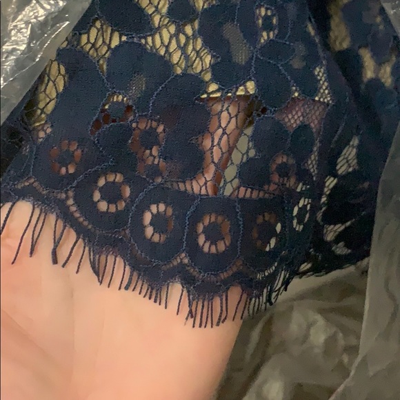 NWT Christina Wu Navy Lace Dress - Picture 11 of 11